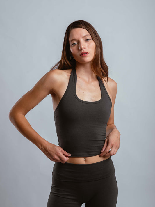 Halter Top Comfyluxe Dark Grey