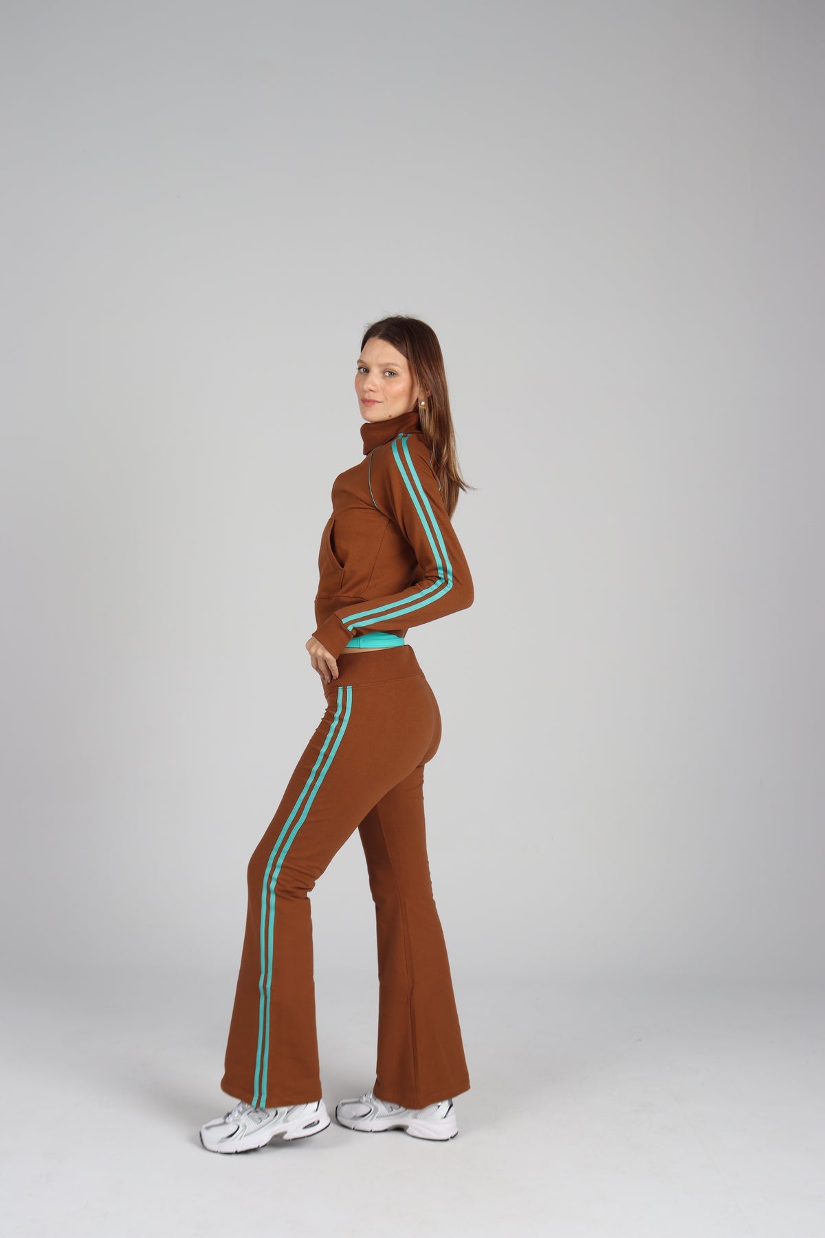 REWIND FLARE PANTS TOFFEE TEAL